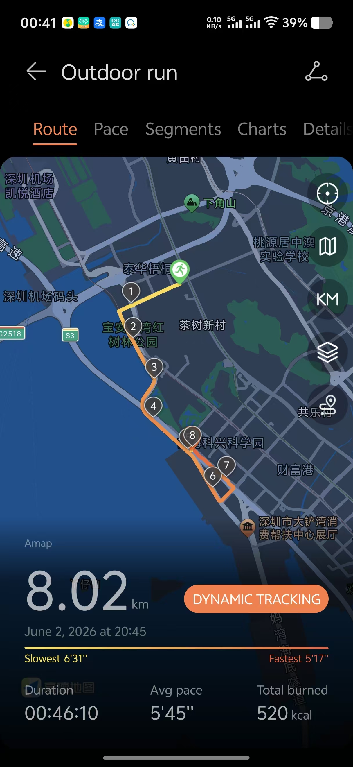 深圳西湾公园夜跑